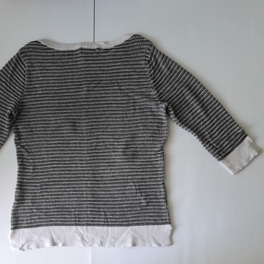 ● Calvin Klein | Women Boat neck stripped sweatshirt - Picture 11 of 16